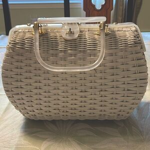Vintage Tropic Miami wicker and lucite women’s bag